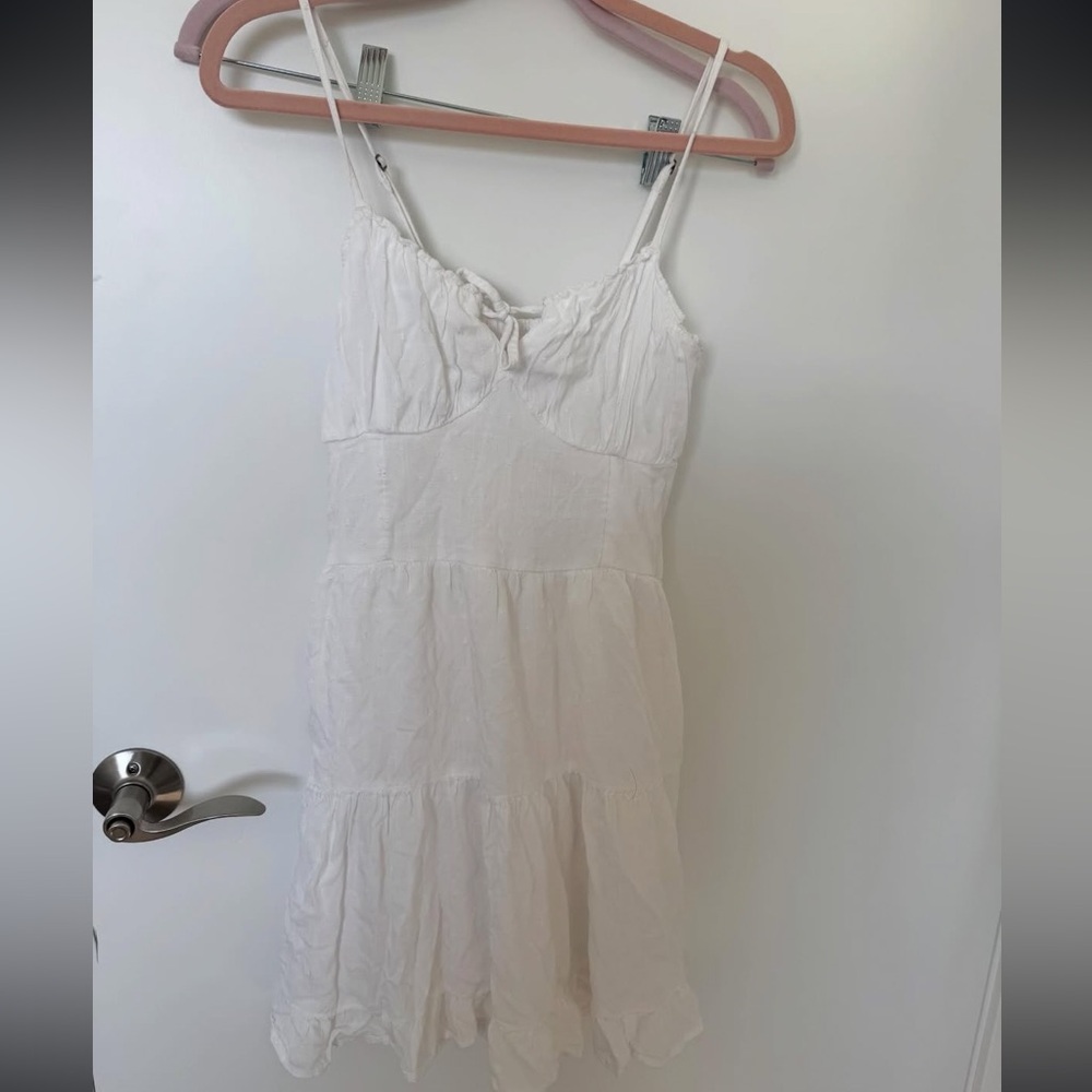 Hollister Cream Smocked Dress